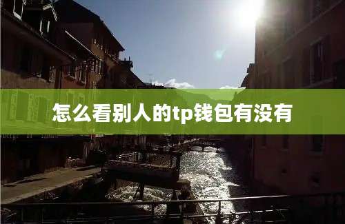 怎么看别人的tp钱包有没有