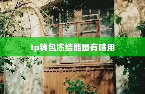 tp钱包冻结能量有啥用